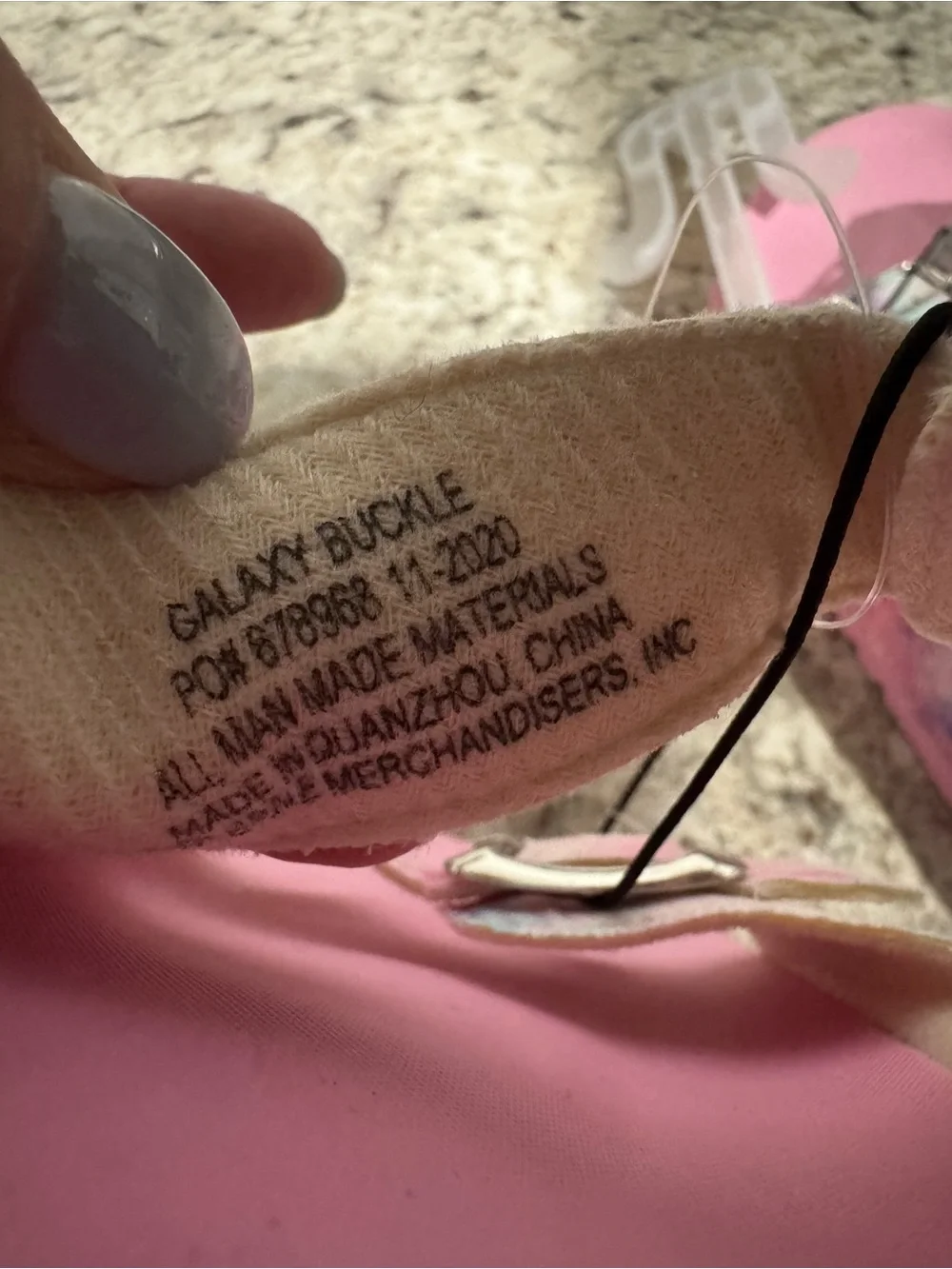 Wave Zone Girls Pink Tie Dye Canvas Double Strap Sandal Size 3/4 NEW